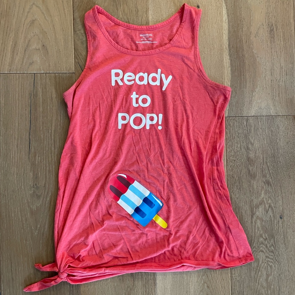 Motherhood maternity tank top ready to pop size XS